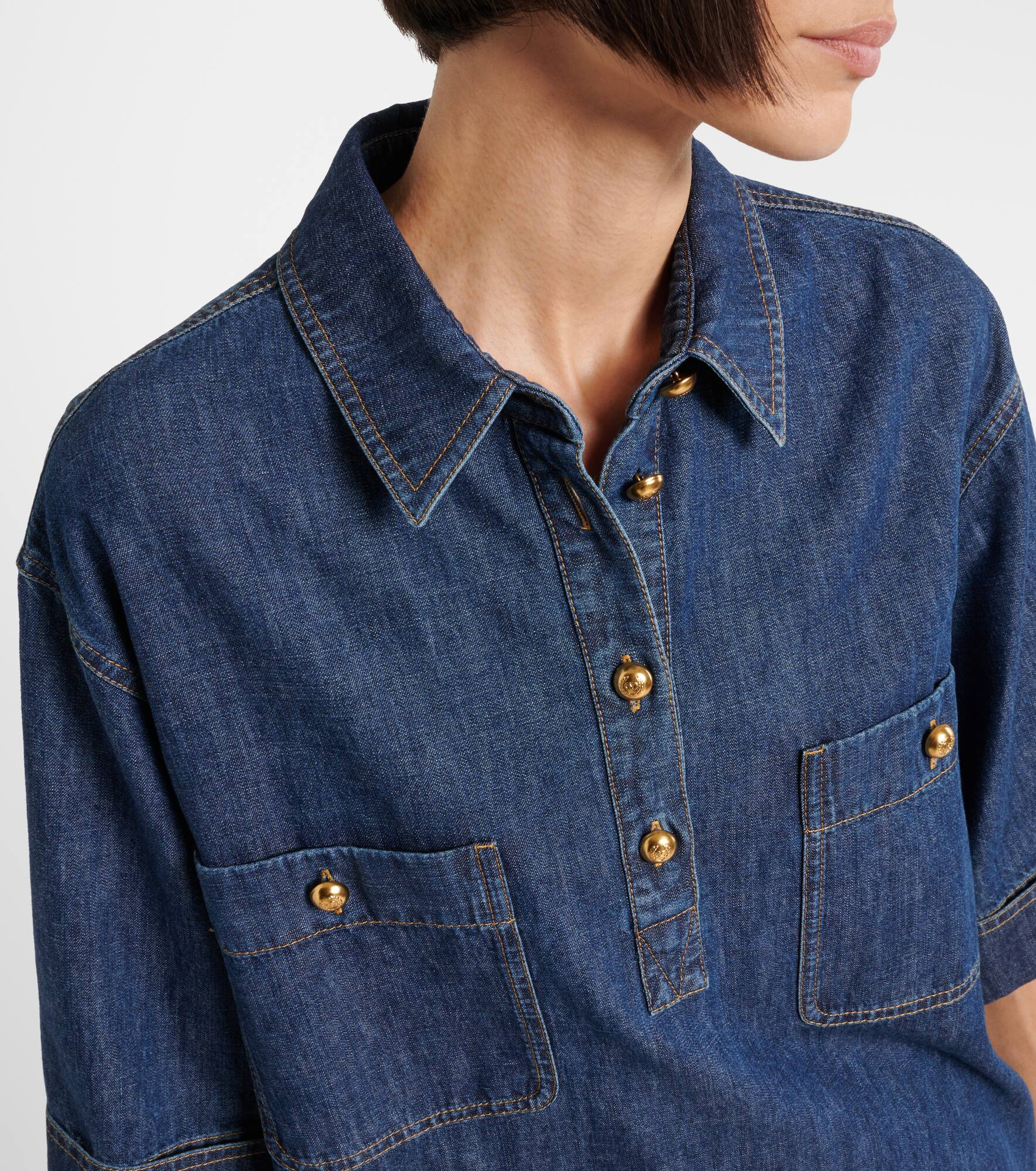 Denim shirt dress - 4