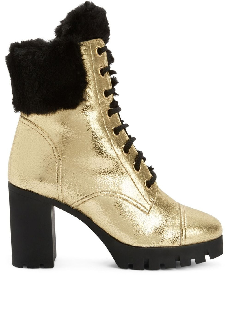Moyra 90mm metallic-effect boots 1