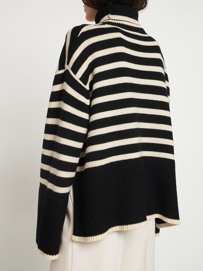 Signature wool blend turtleneck sweater - 3
