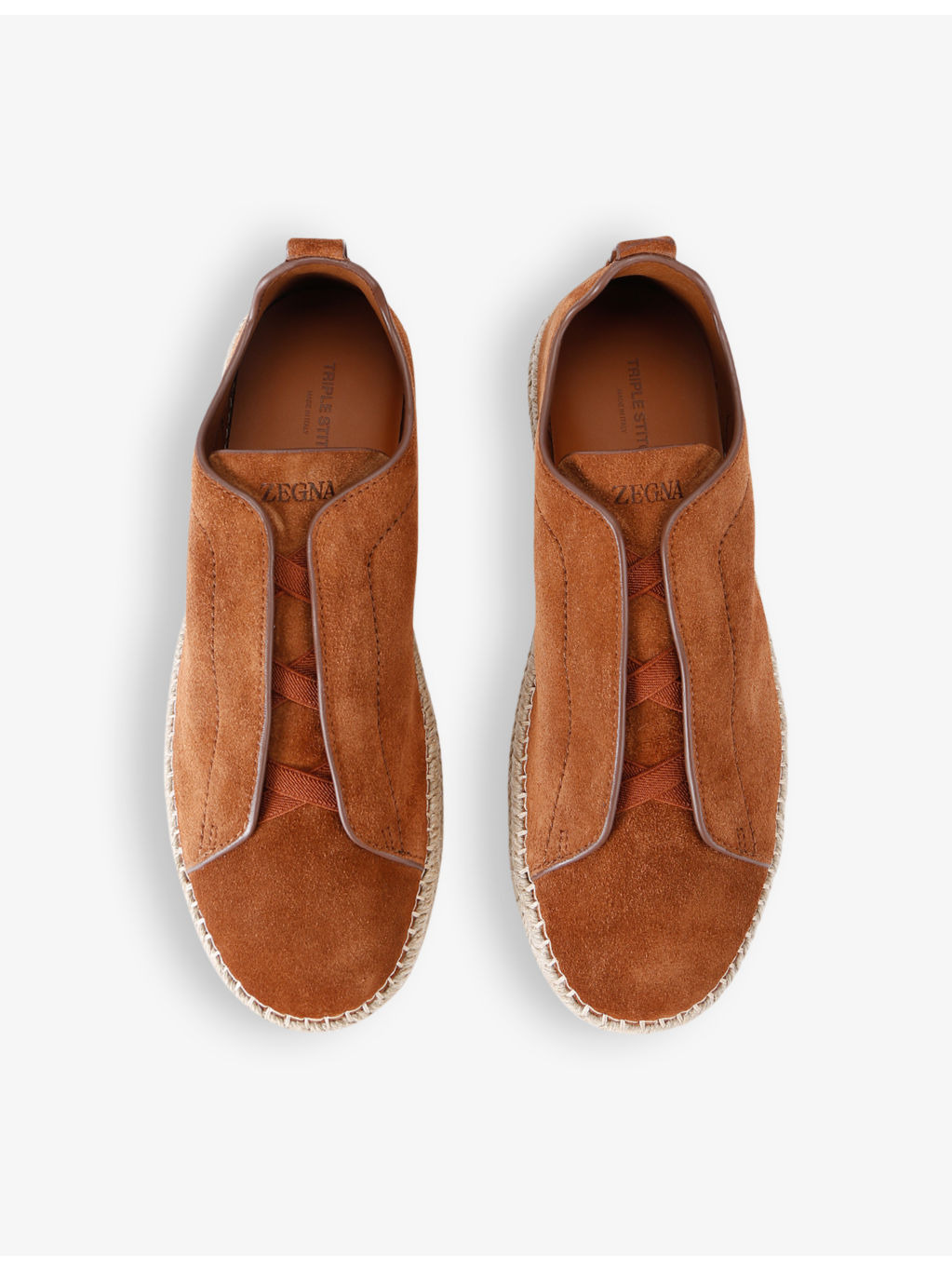 Triple Stitch contrast-sole suede espadrilles - 2