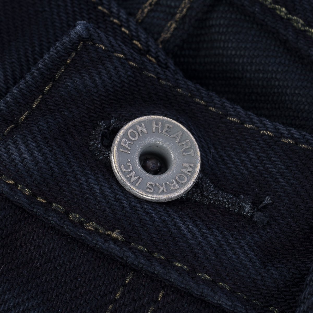 IH-666s-21OD 21oz Selvedge Denim Slim Straight Indigo Overdyed Black - 5