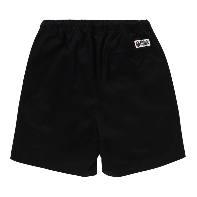 A BATHING APE® BAPE Ape Head One Point 2 Pleat Easy Chino Shorts 'Black' outlook