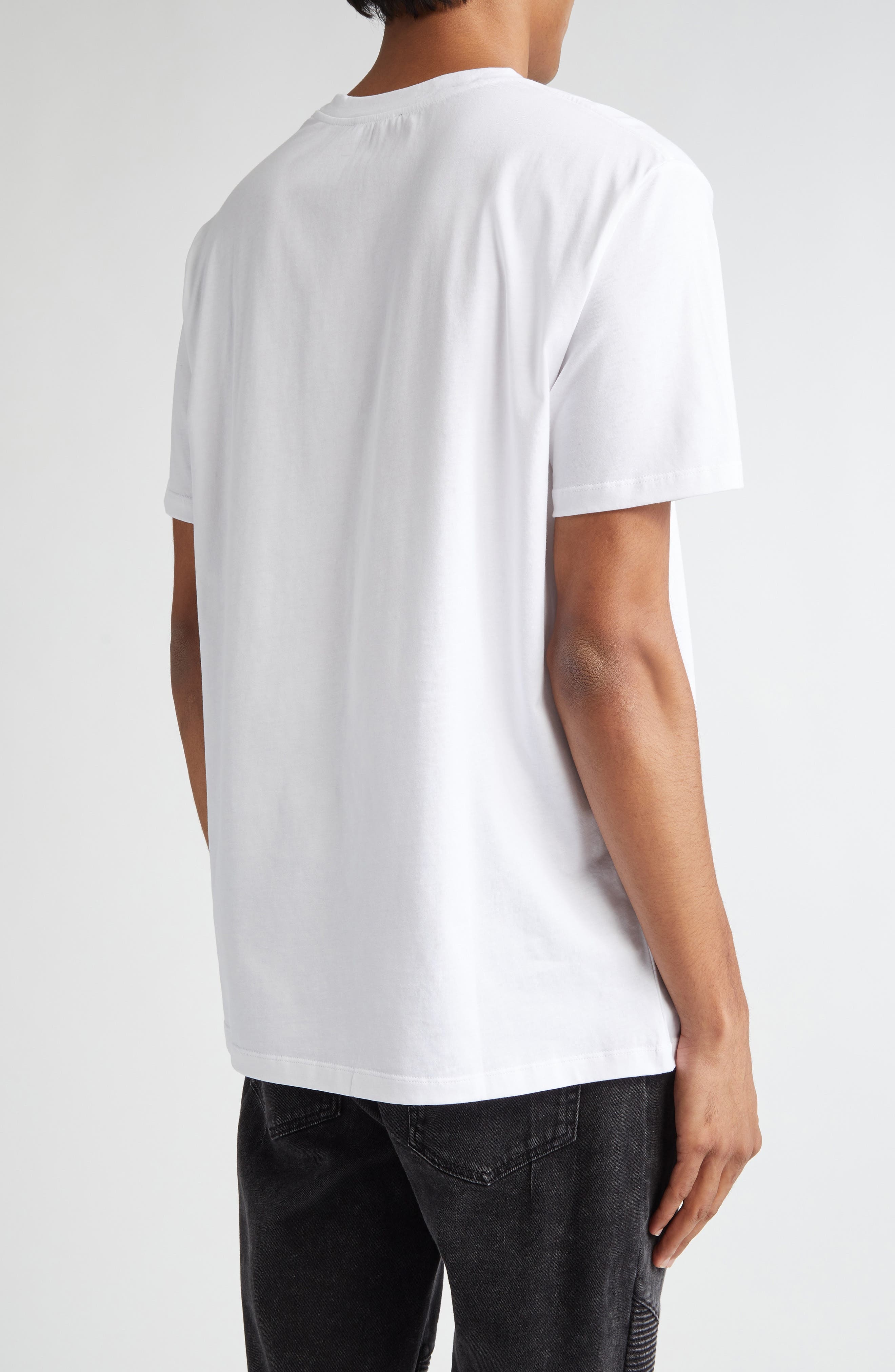 Balmain Logo Graphic T-Shirt in Gab White/Black at Nordstrom - 2
