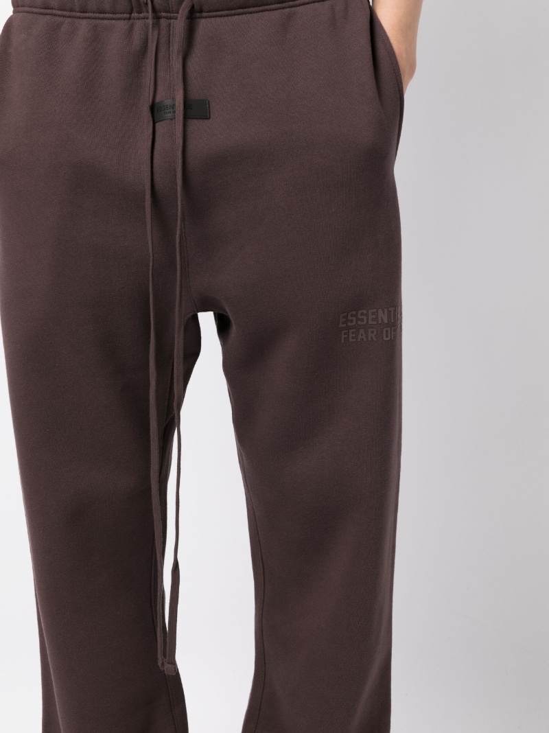 drawstring cotton track pants - 5