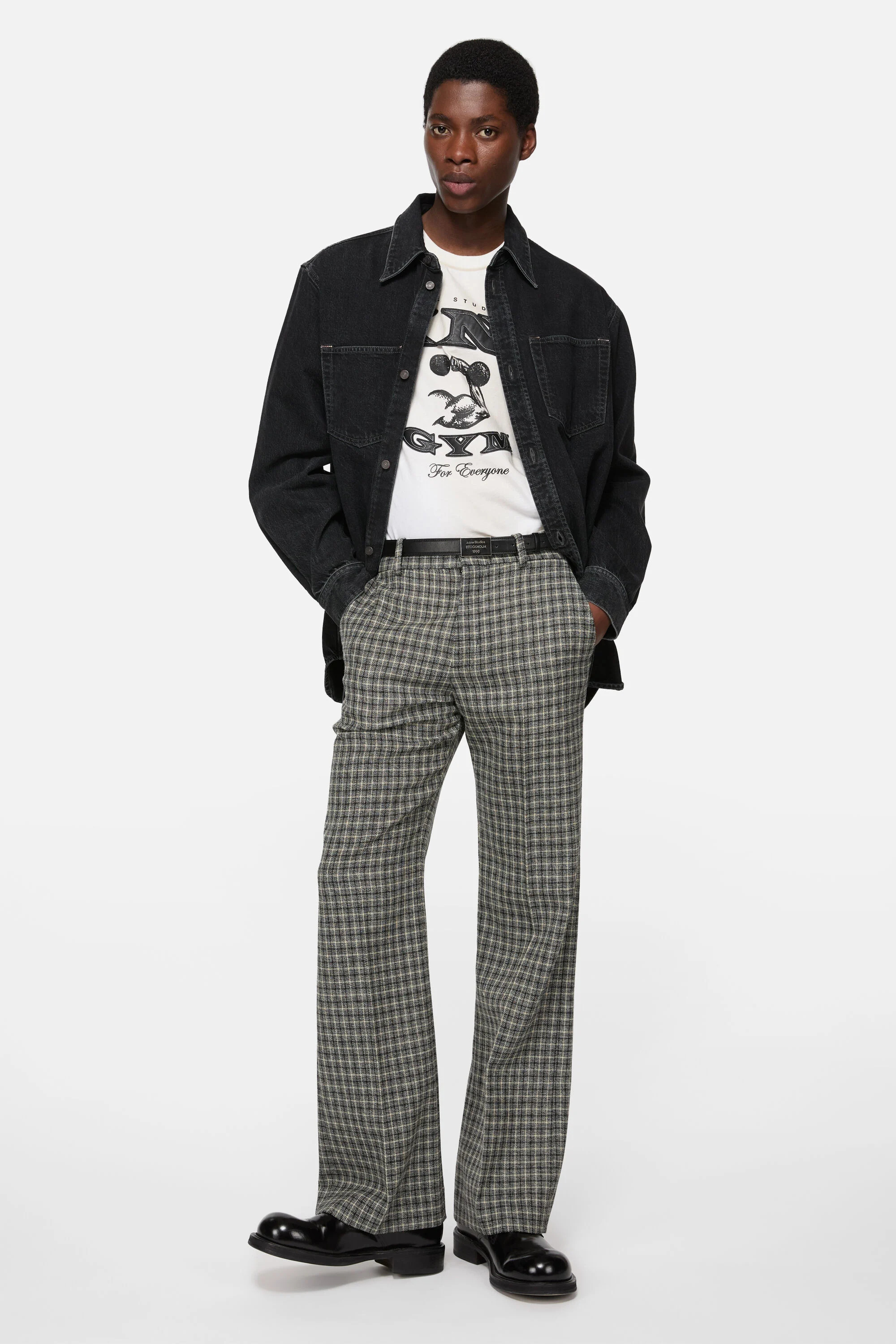 Denim button-up shirt - Relaxed fit - Black - 2