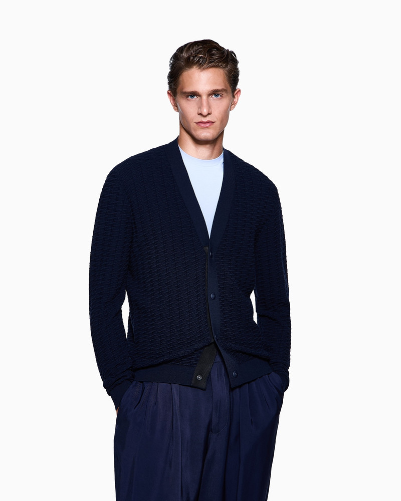 GIORGIO ARMANI VIRGIN WOOL BLEND CARDIGAN outlook