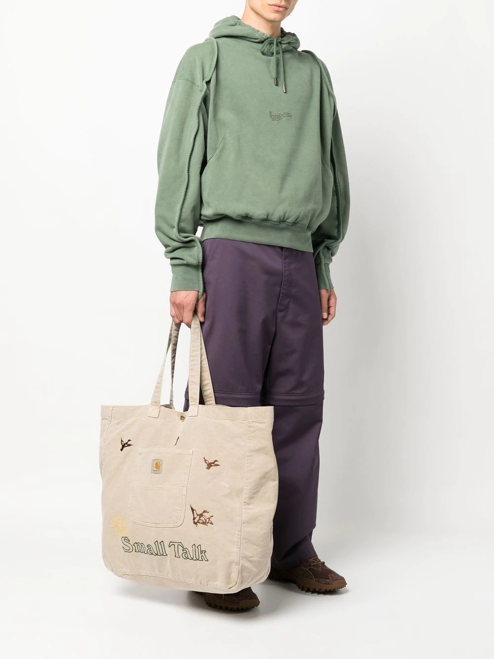 x Small Talk logo-embroidered tote bag - 2