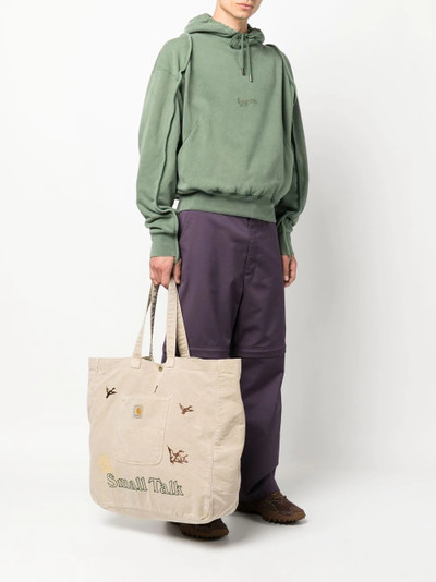 Carhartt x Small Talk logo-embroidered tote bag outlook