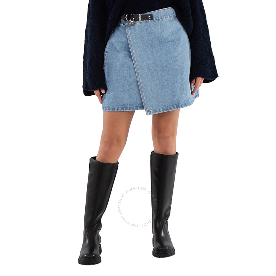 JW Anderson Padlock Strap Mini Denim Skirt - 3