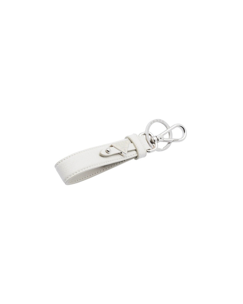 Customized Saffiano leather keychain 3