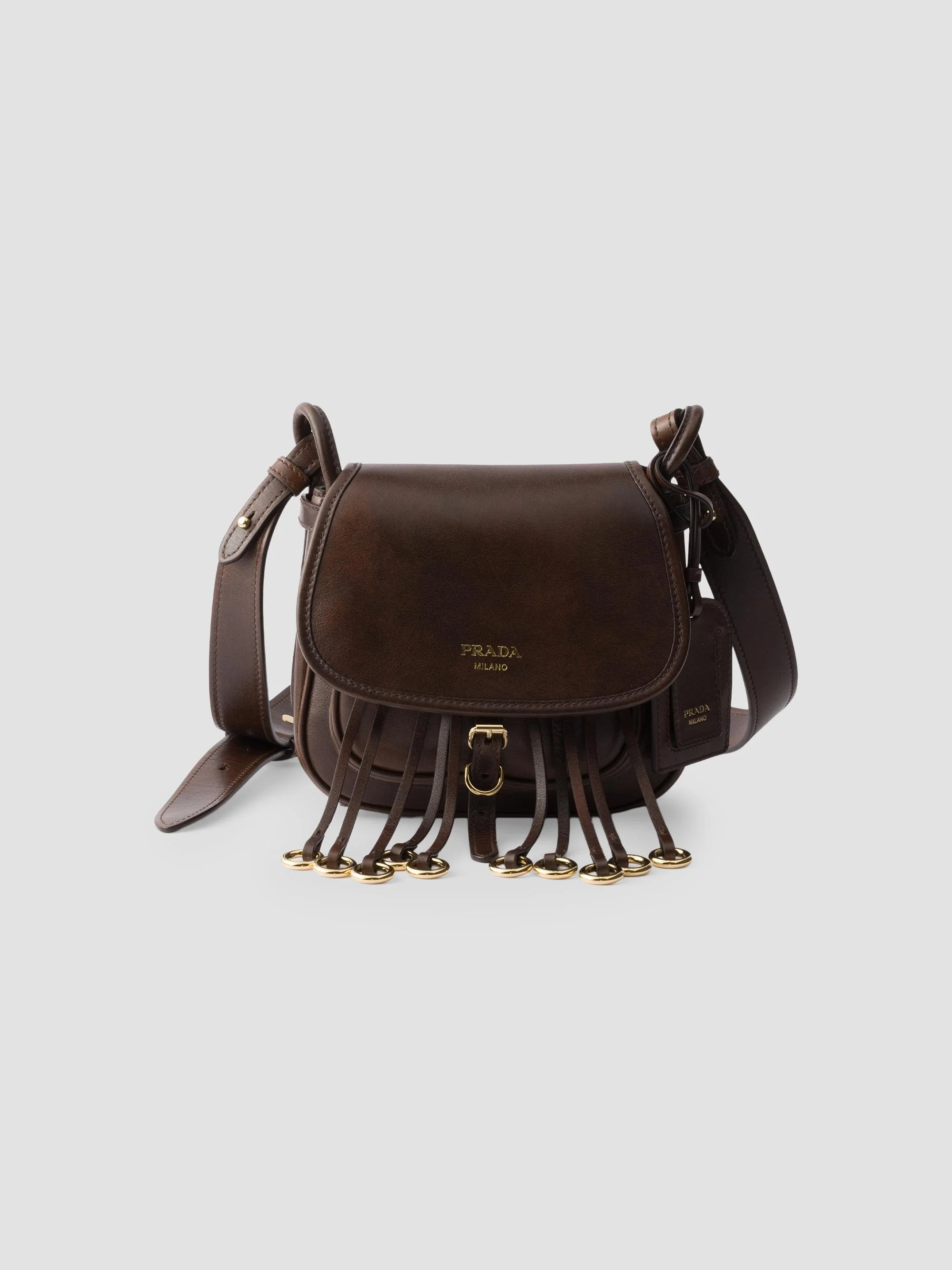 Women's Corsaire Aged Leather Mini Shoulder Bag - Brown - 1