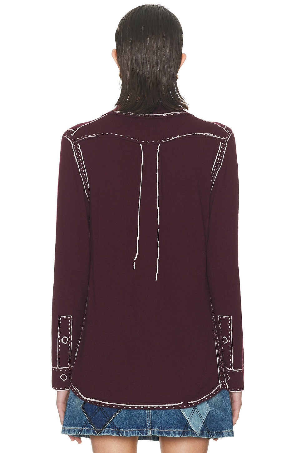 Trompe Loeil Button Down Top - 4