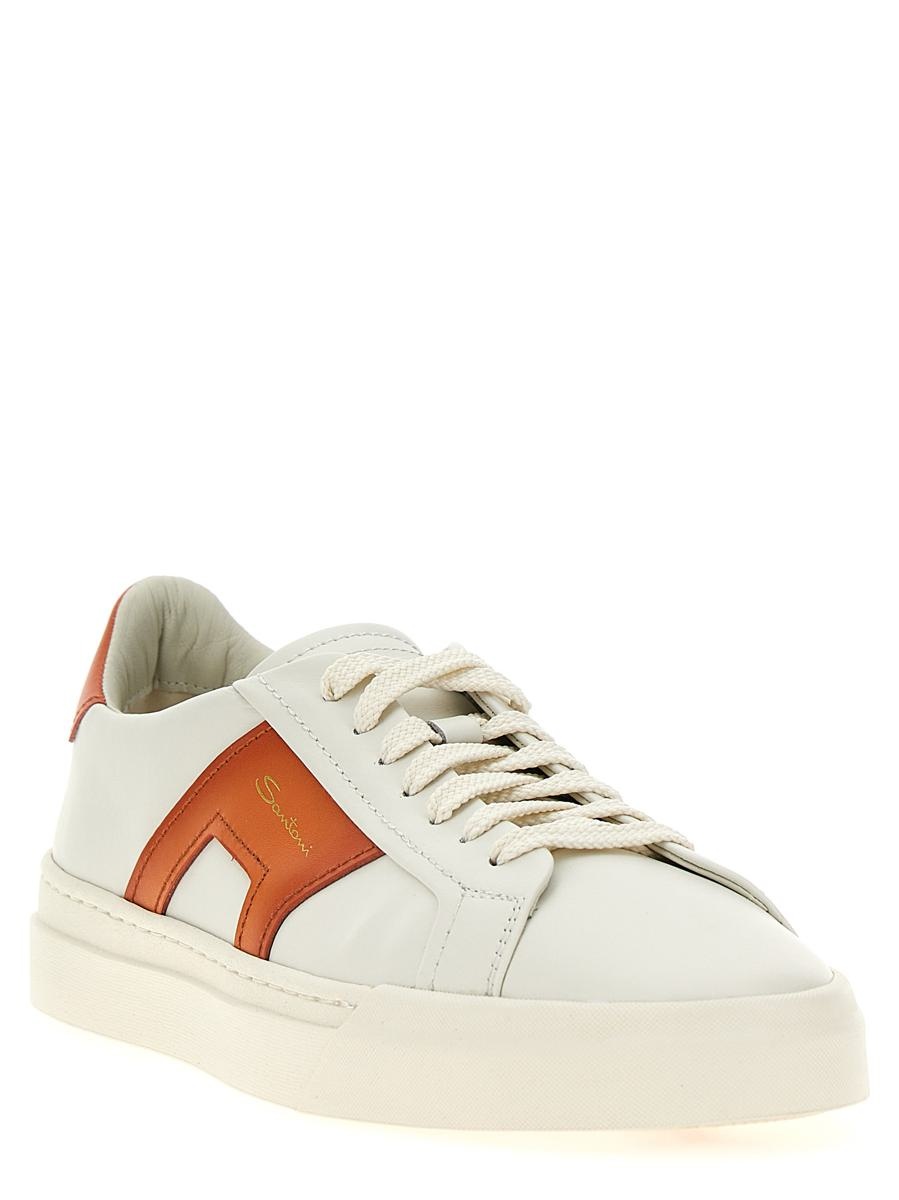 スニーカー Santoni 'Double Buckle' Sneakers Santoni Double Buckle Leather Sneakers | Black | FARFETCH