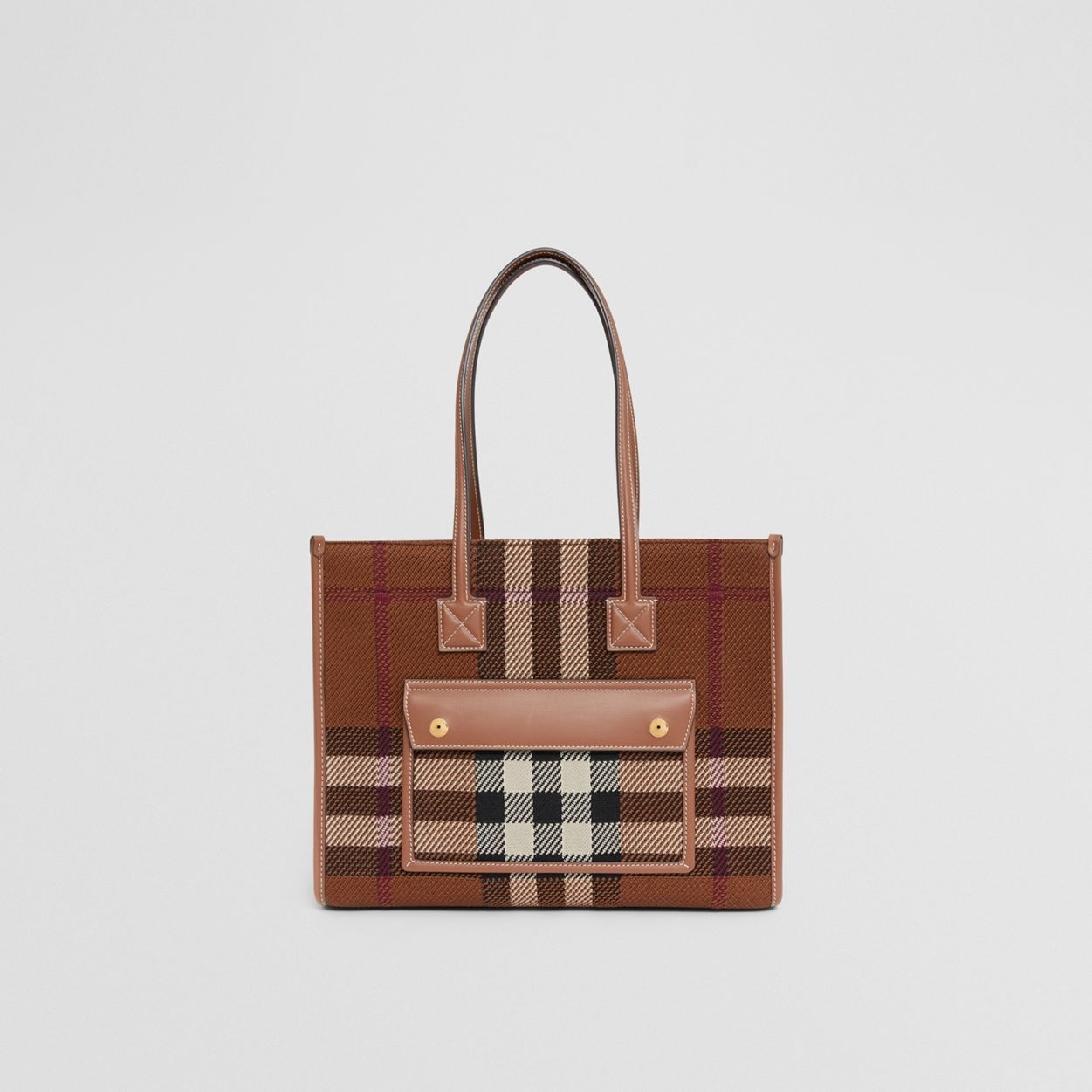 Small Knitted Check Freya Tote - 1