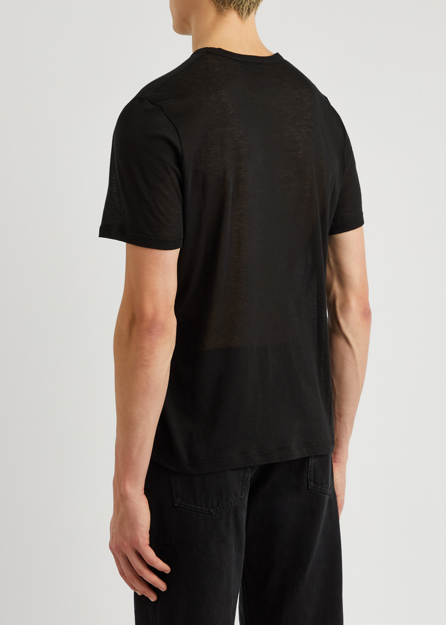 Logo-embroidered cotton T-shirt - 3