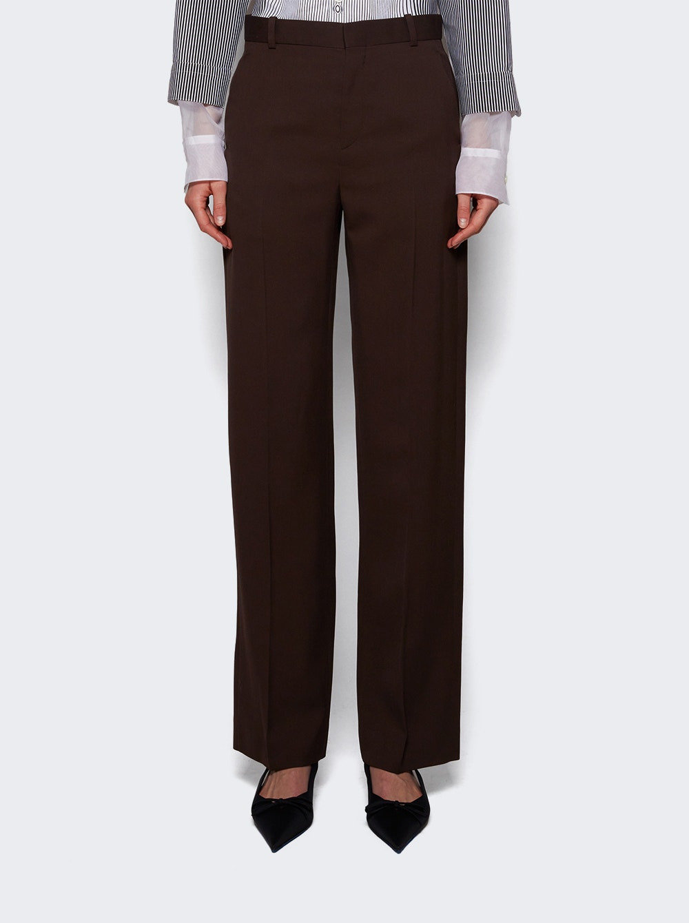 Straight Leg Trouser Dark Brown - 3
