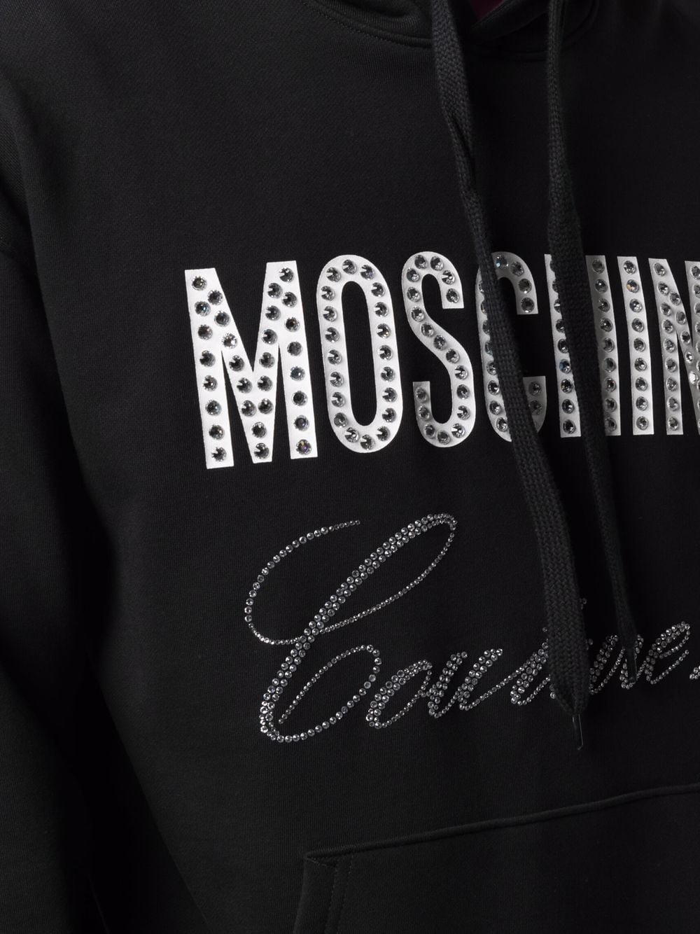 Moschino Couture crystal-embellished hoodie - 5