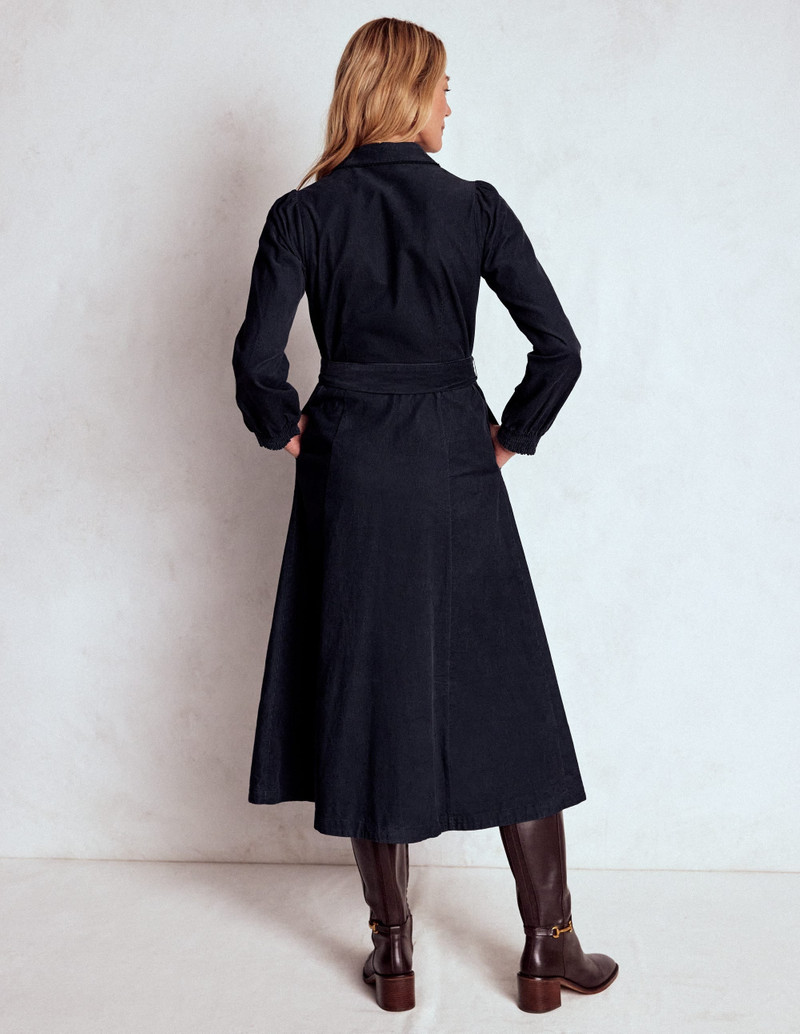 Clara Cord Midi Dress-Midnight Blue 5