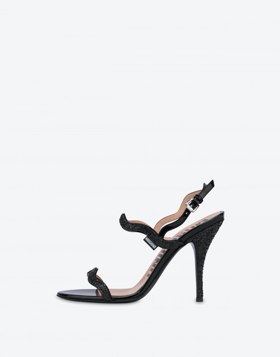 RIC RAC HIGH-HEELED GLITTER SANDALS - 2