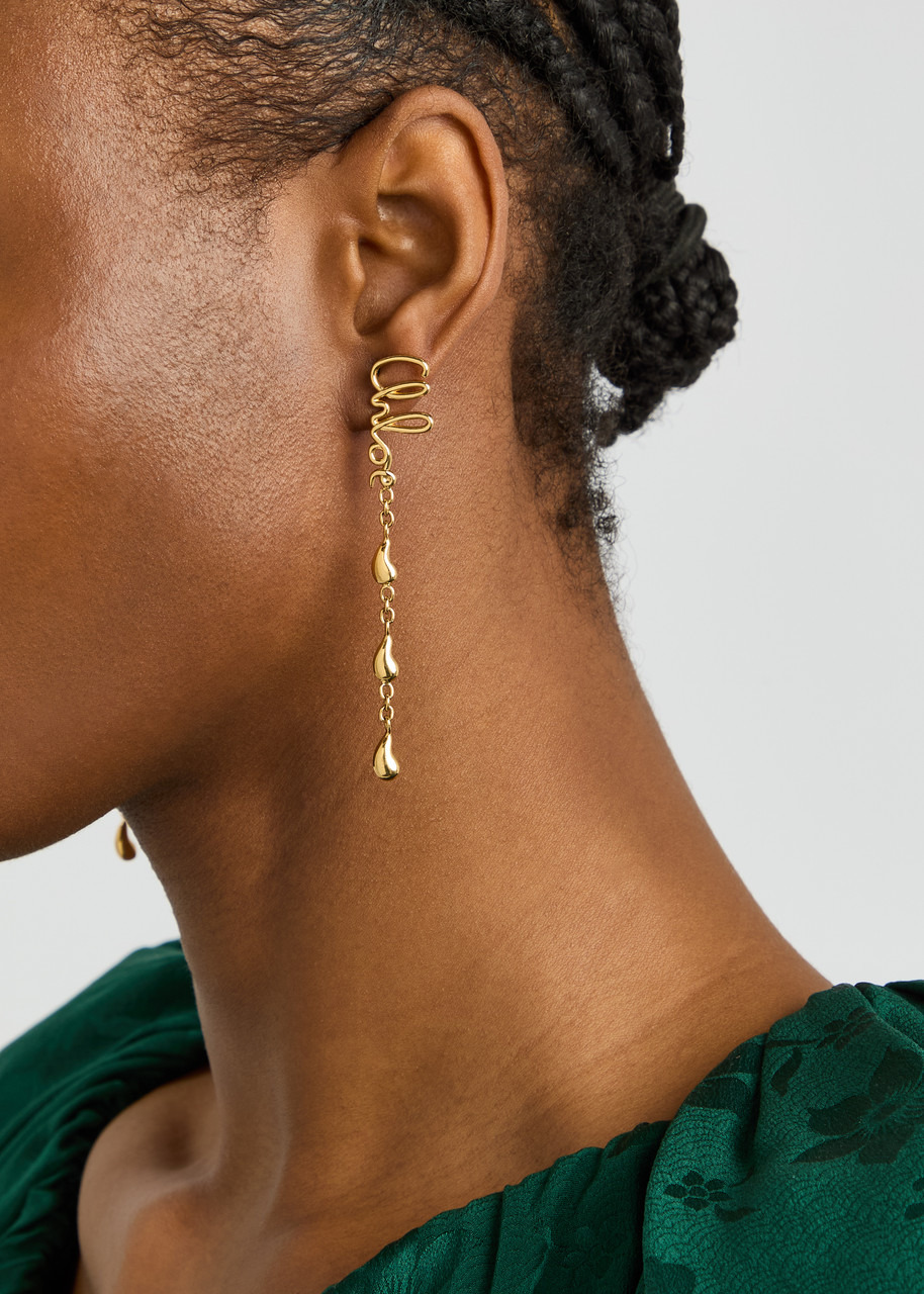 Chloe Iconic Logo Drop Earrings - 2