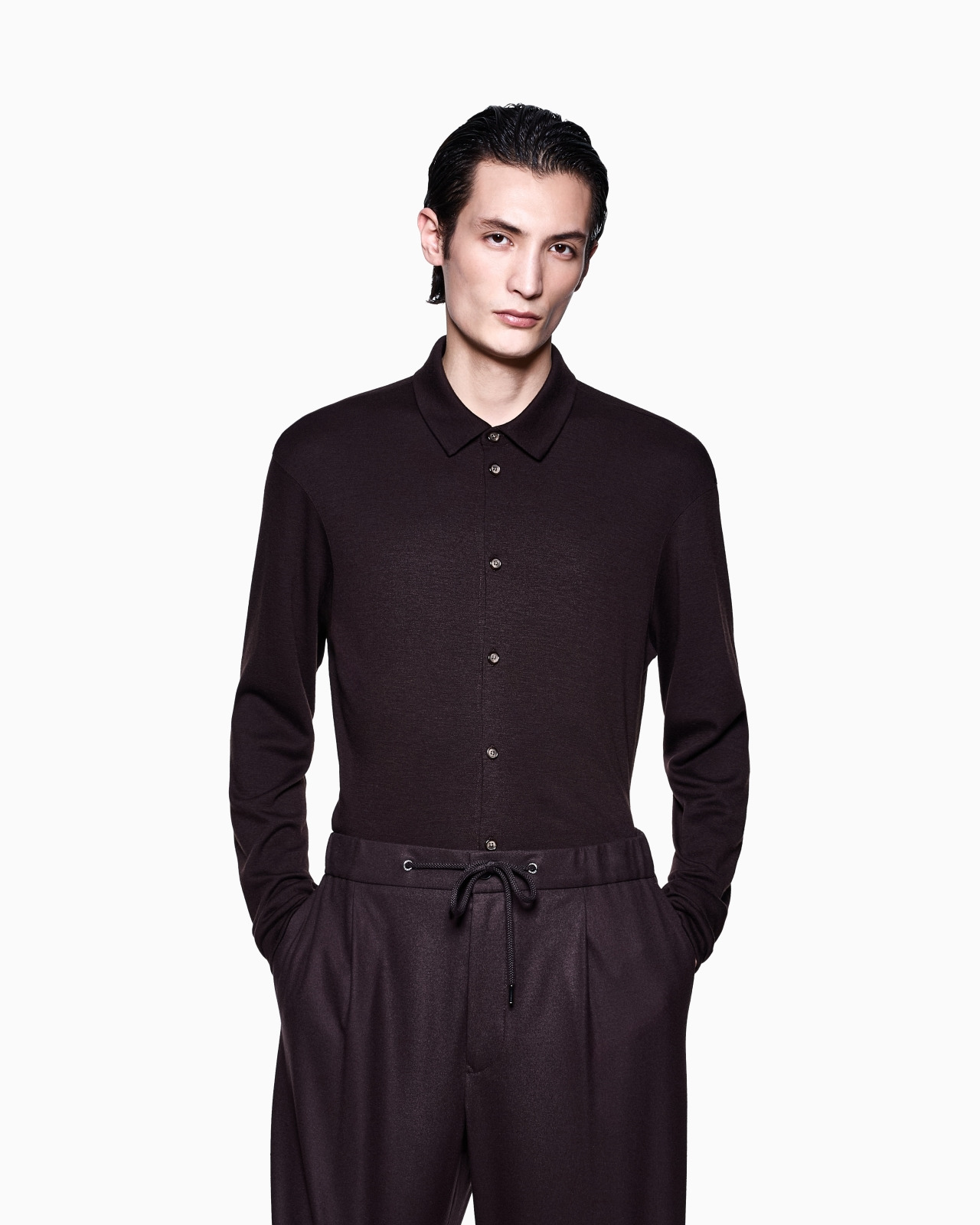 PURE CASHMERE INTERLOCK SHIRT - 4