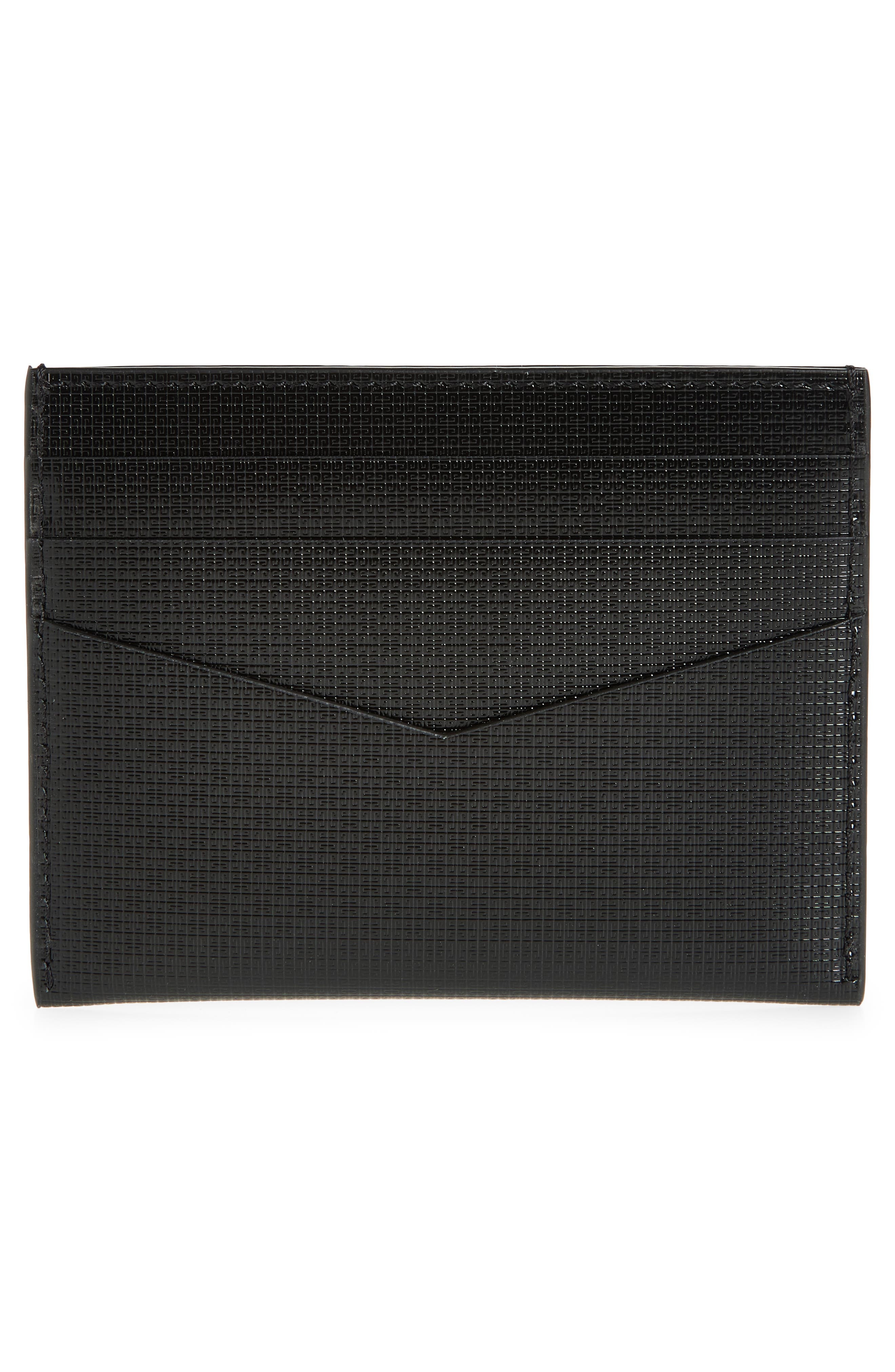 Givenchy 4G Embossed Calfskin Card Holder in 001-Black at Nordstrom - 2