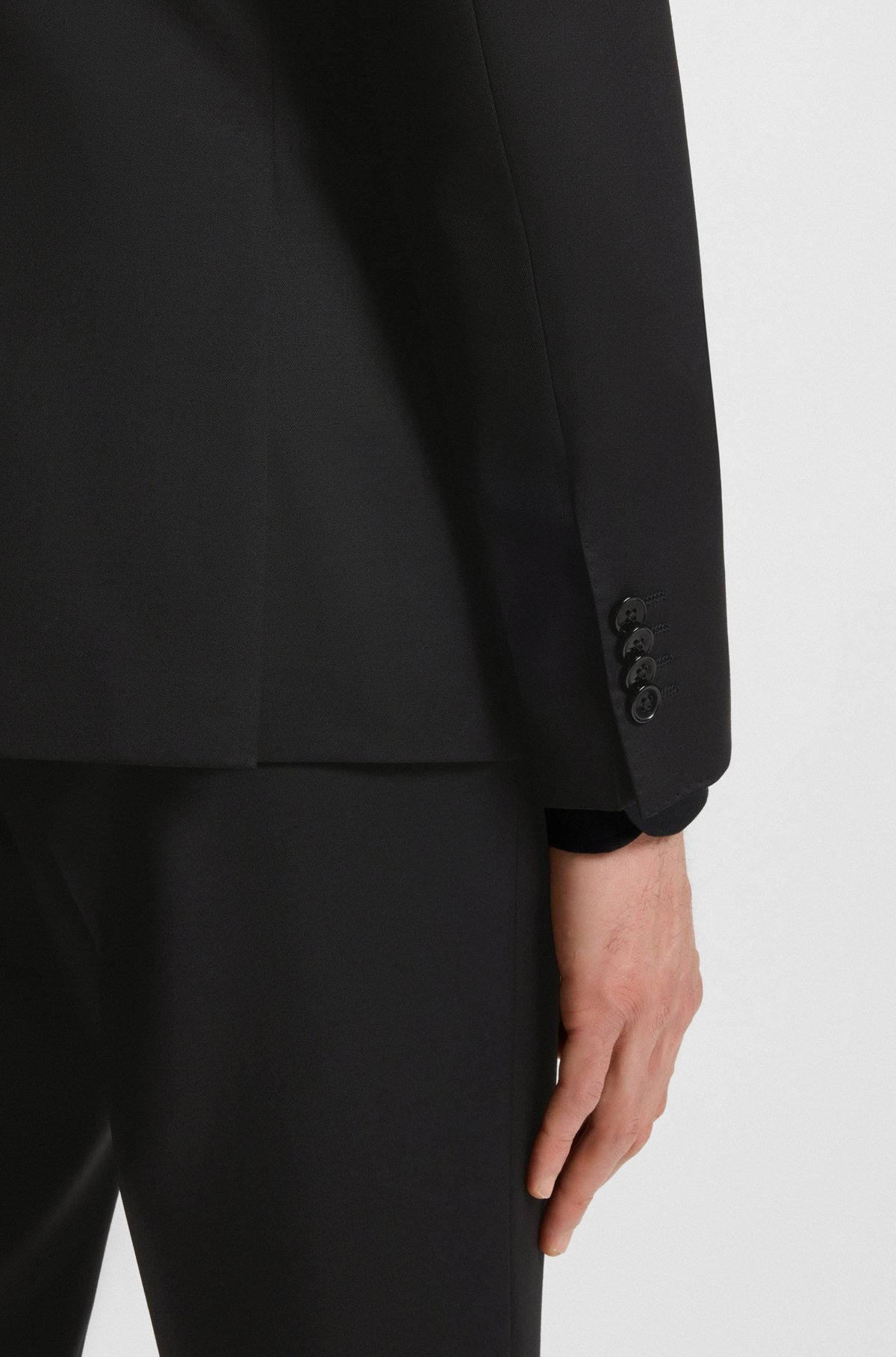 SLIM-FIT SUIT JACKET IN VIRGIN-WOOL SERGE - 6