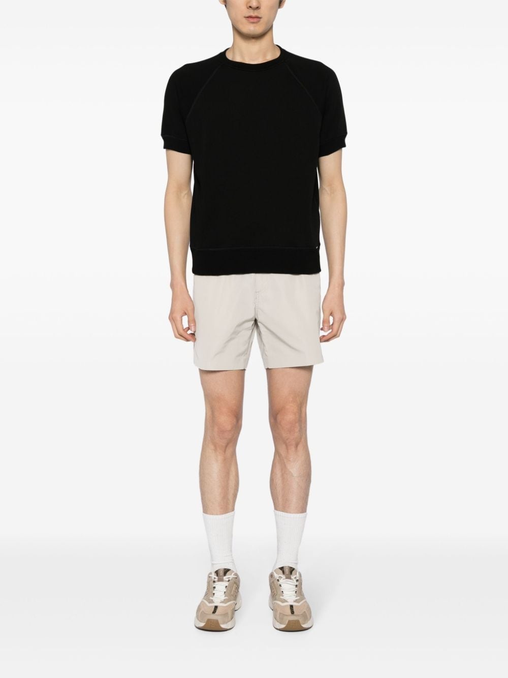 short-sleeve cotton sweatshirt - 2
