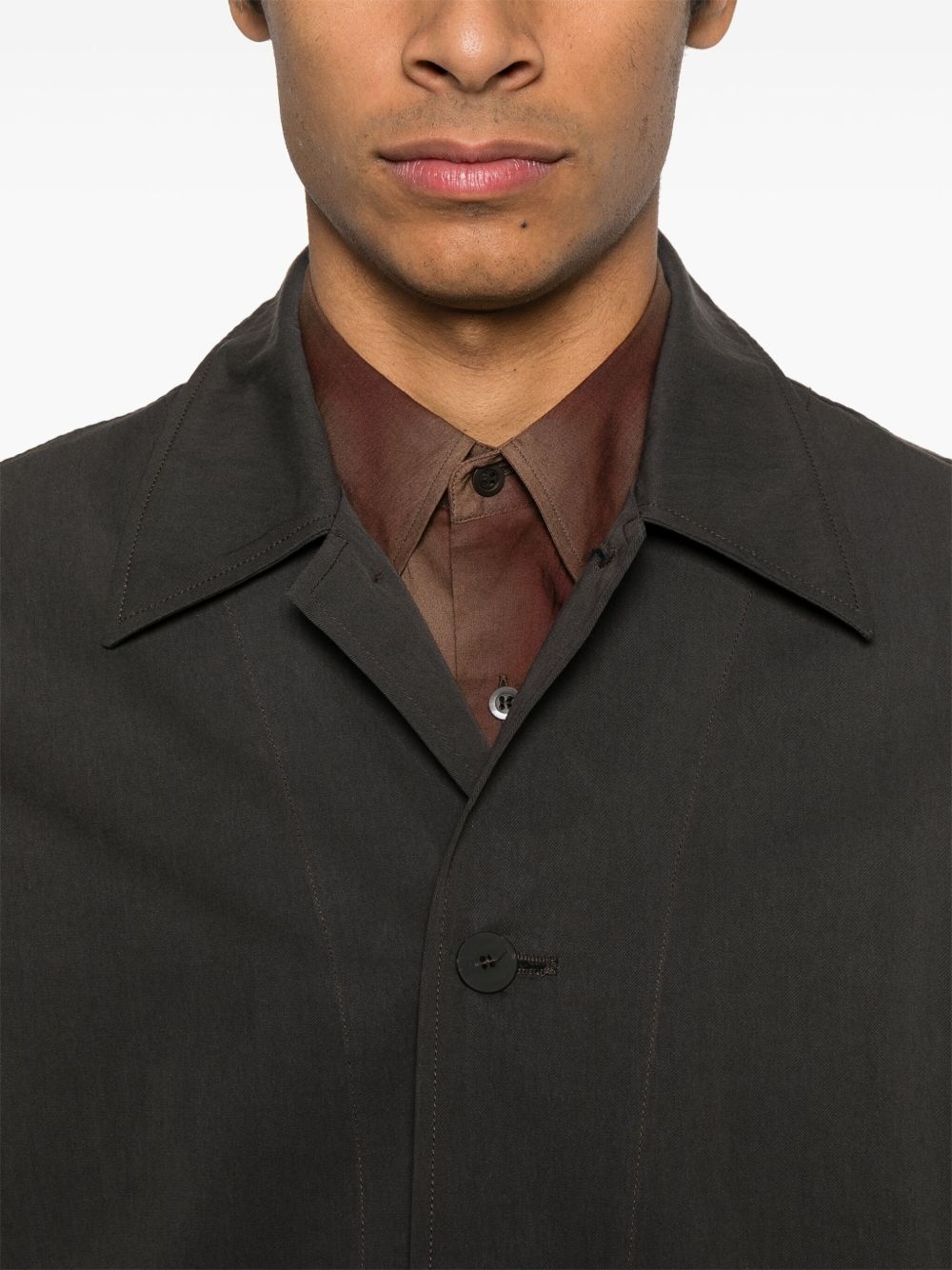 buttoned-up shirt jacket - 5