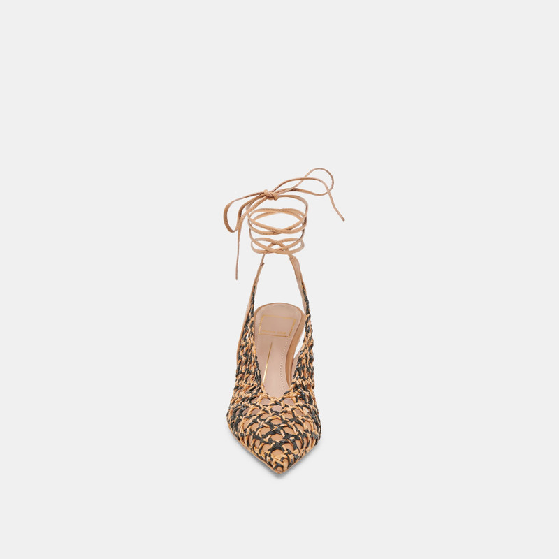 GESICA HEELS BLACK NATURAL WOVEN 10