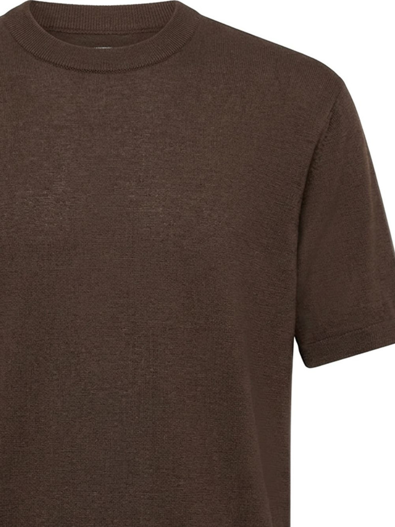 ribbed-trim logo-patch T-shirt 3