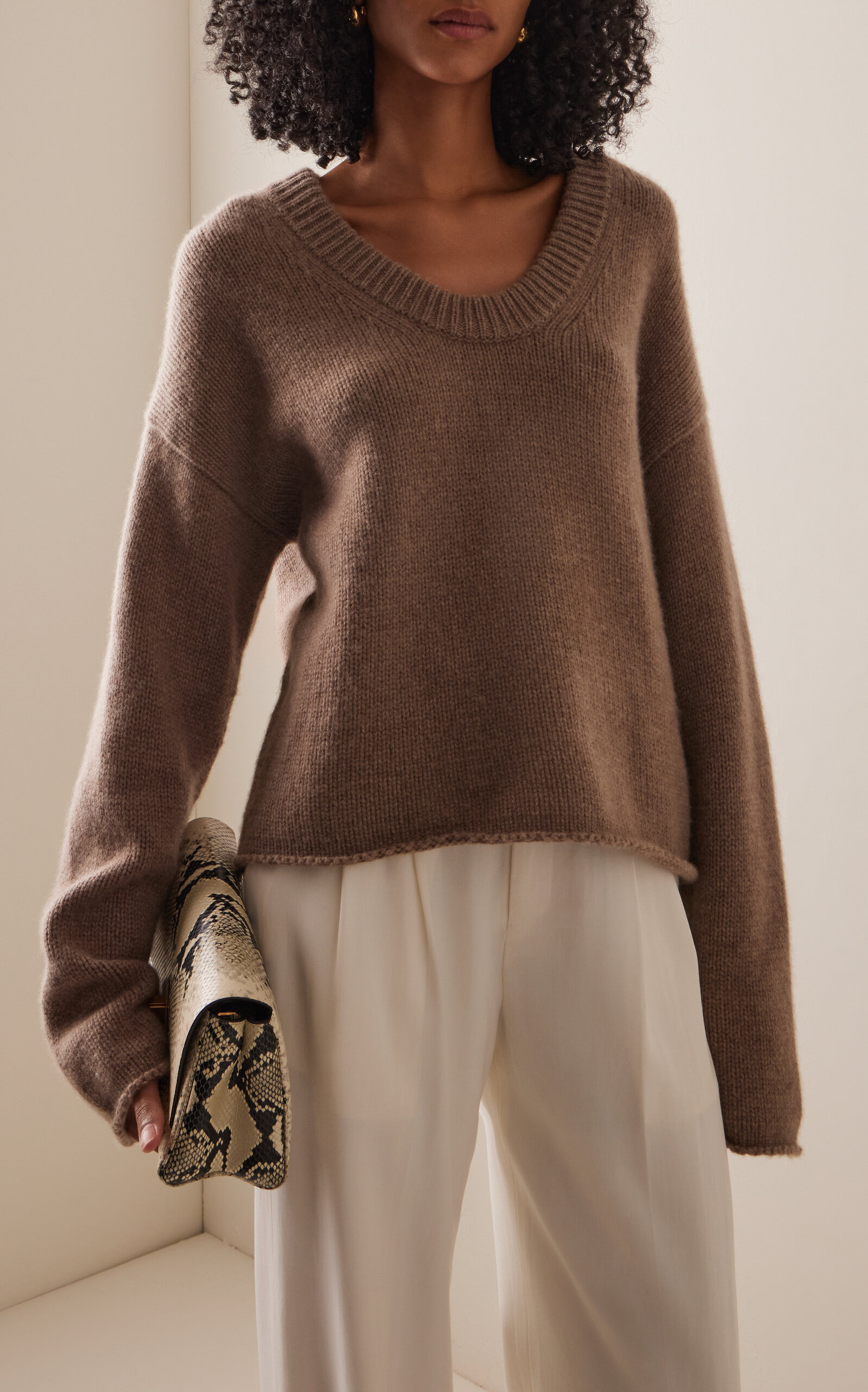 Derry Cashmere Sweater taupe - 3