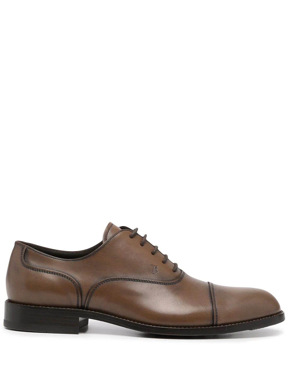 polished-finish lace-up shoes - 1