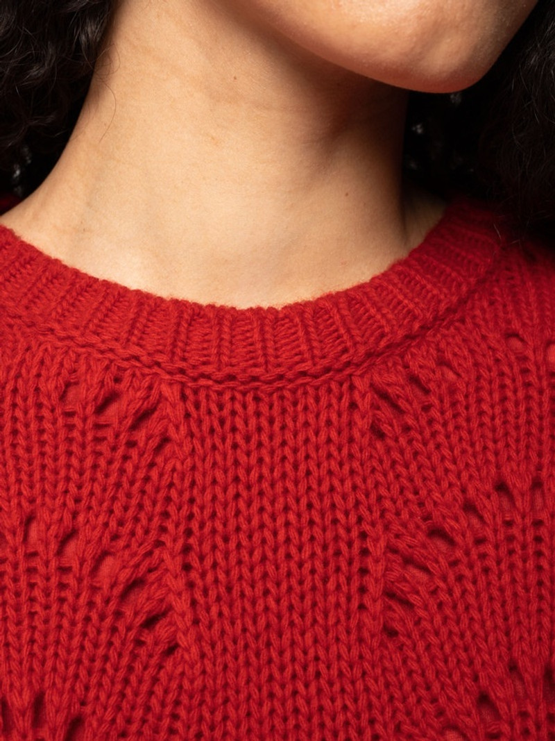 Lena Fancy Knit Chili 4