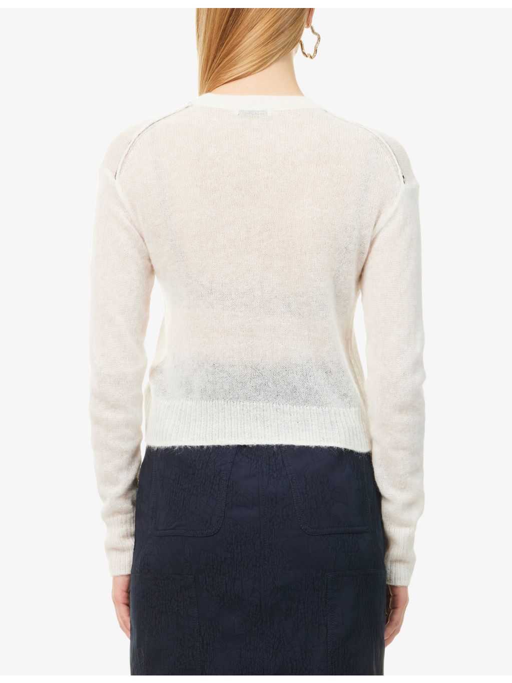 Flower-Embroidered Crewneck Wool-Blend Jumper - 4