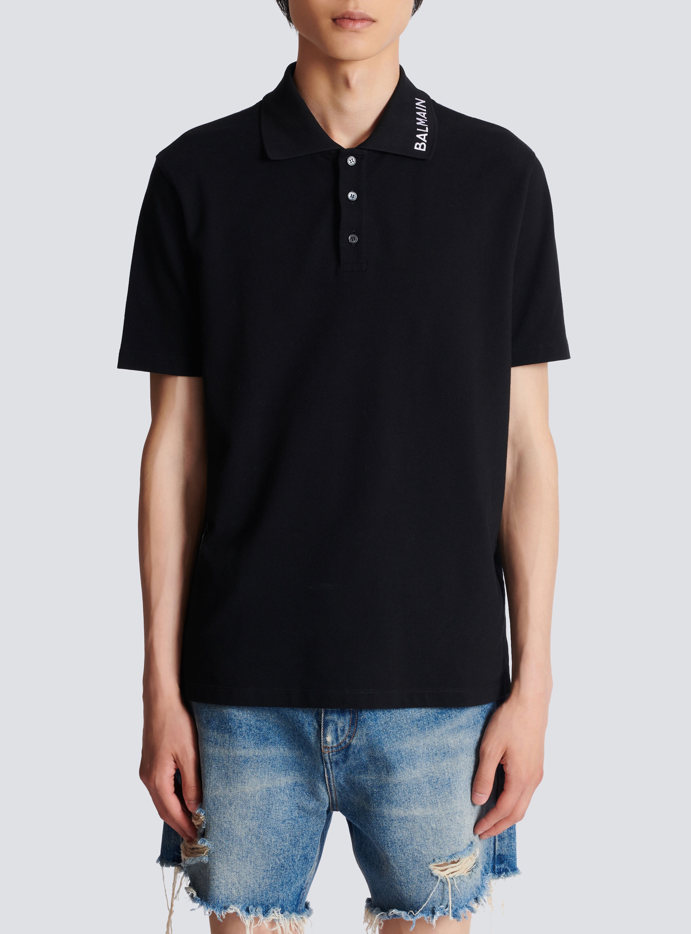 Balmain embroidered polo shirt - 5