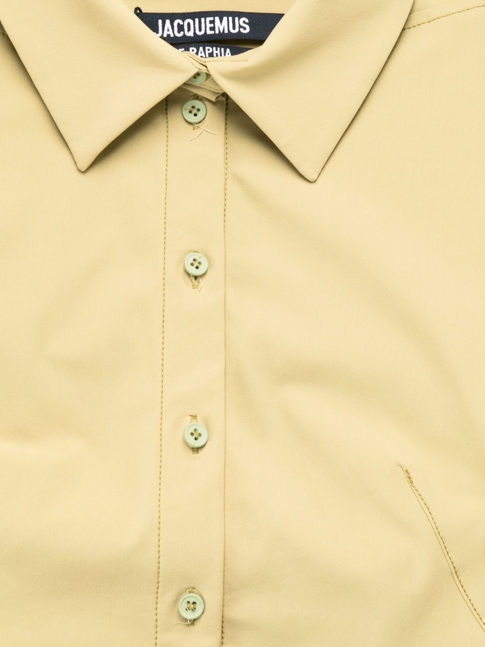 gathered-detail shirt dress - 6