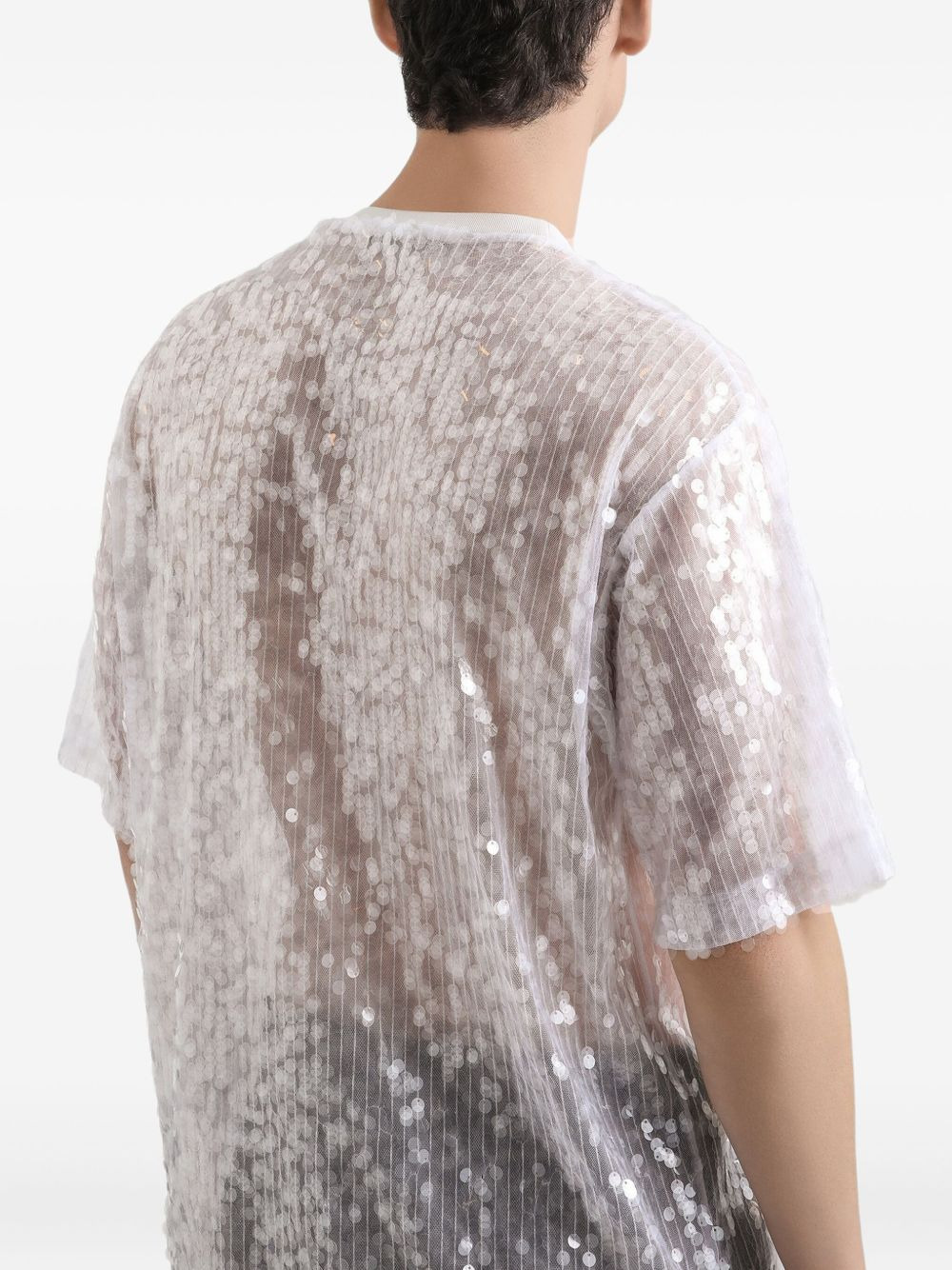 sequin-embellished T-shirt - 4