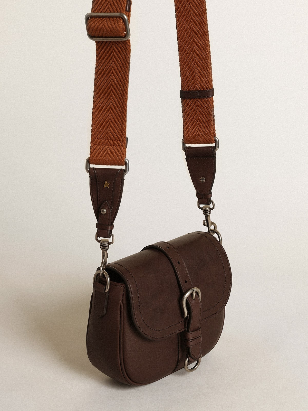 Women's Francis Bag small in dark brown leather - 2