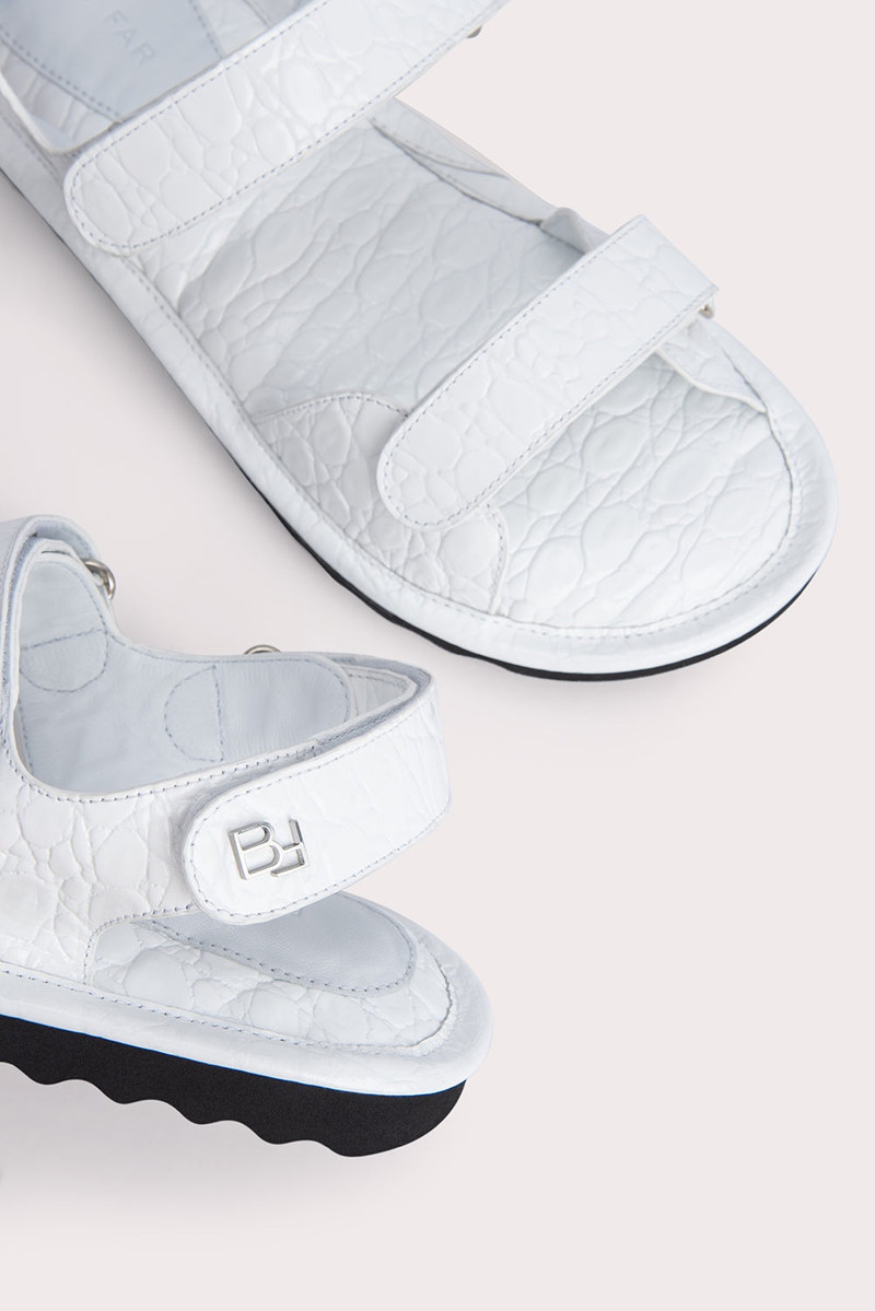 Gideon Optic White Circular Croco Embossed Leather 5