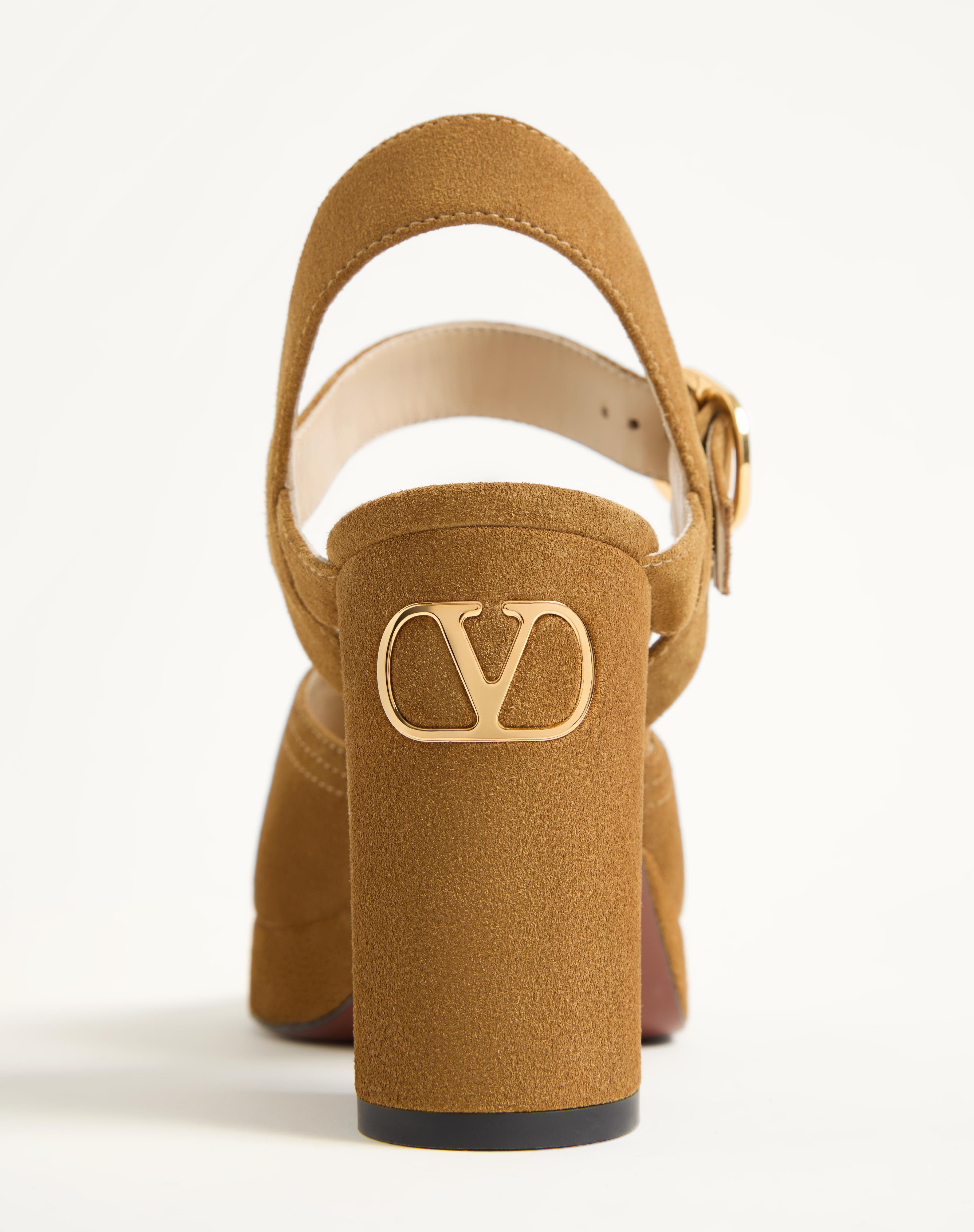FAWCETTE PLATFORM CRUST LEATHER SANDAL 100MM - 7