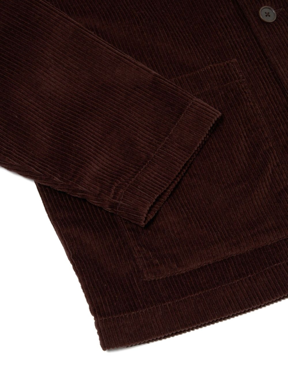corduroy button-fastening jacket - 4