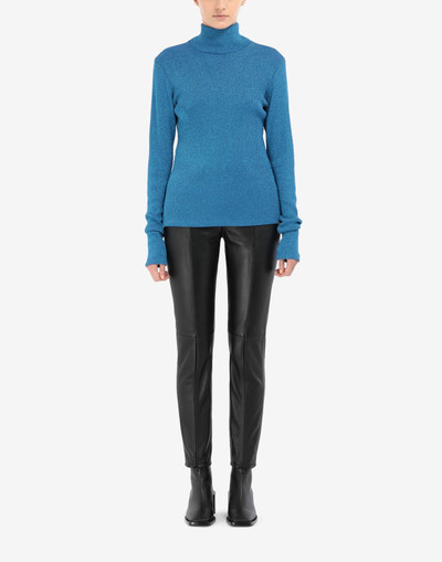 MM6 Maison Margiela Ribbed polo neck top outlook