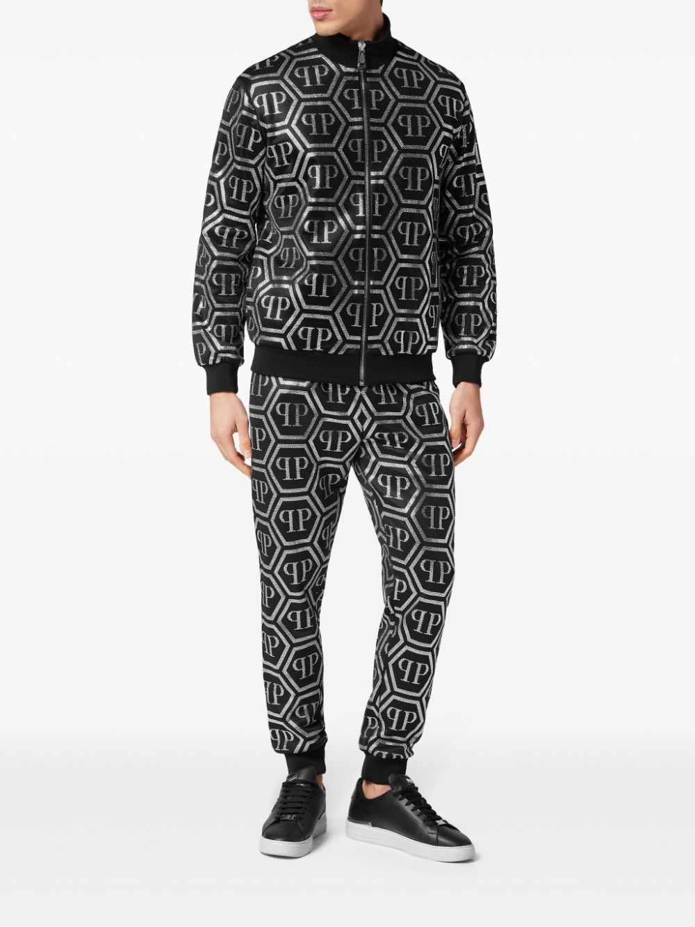monogram crystal-embellished tracksuit - 2