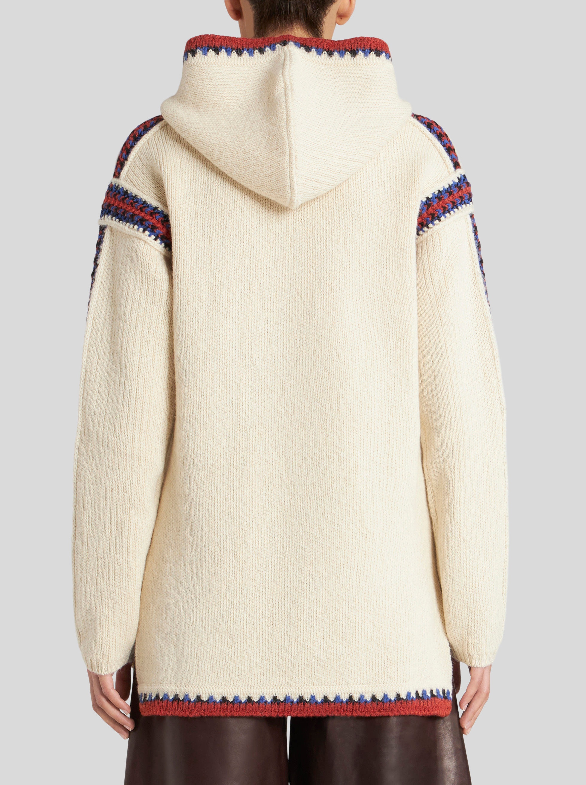JACQUARD JUMPER WITH HOOD - 5