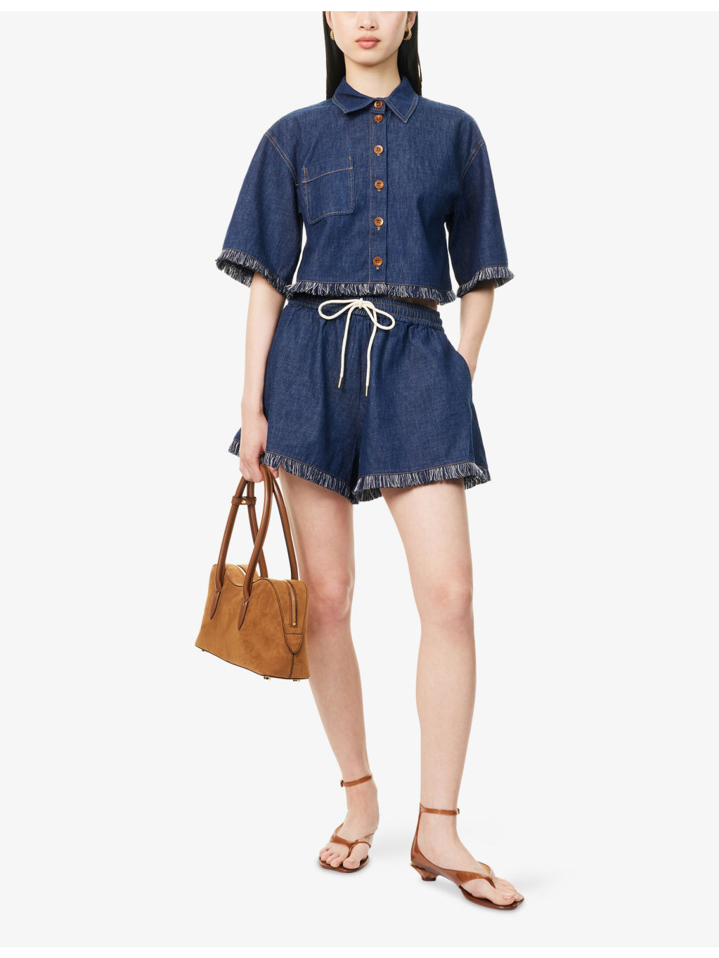 Rhiannon Fringe-Edge Denim Shirt - 2