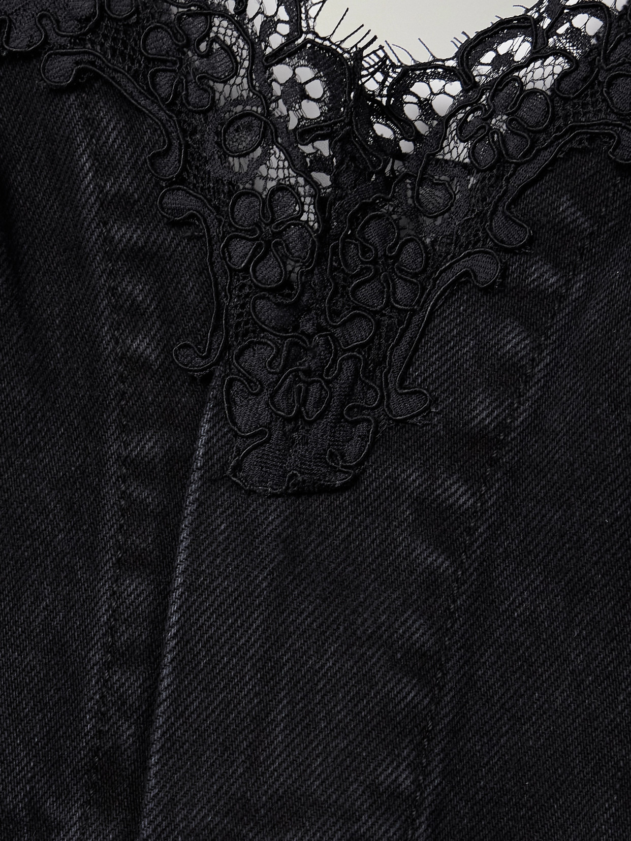Lace-trimmed Paneled Organic Denim Midi Dress - 4