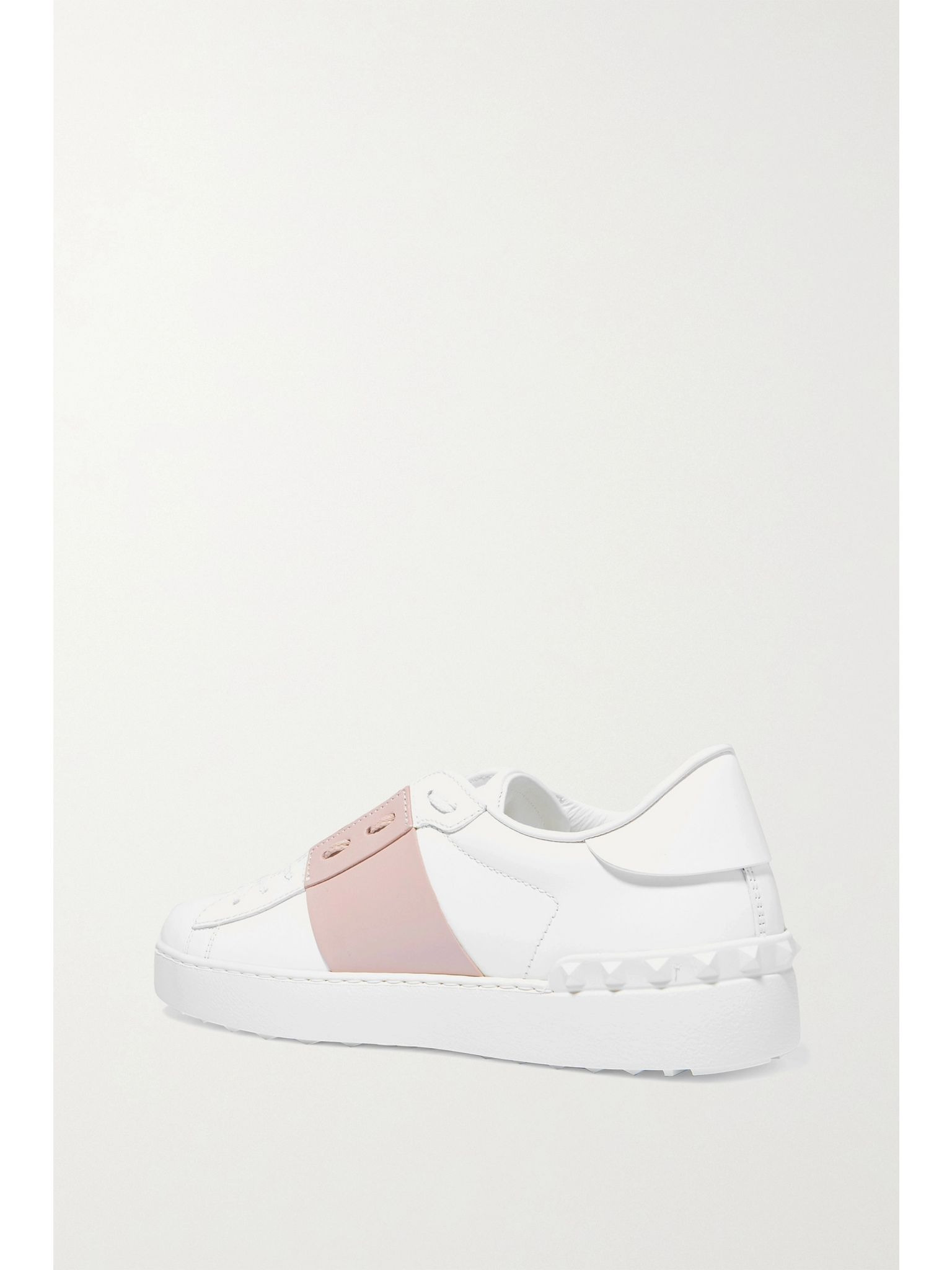 Open two-tone leather sneakers Pastel pink - 3