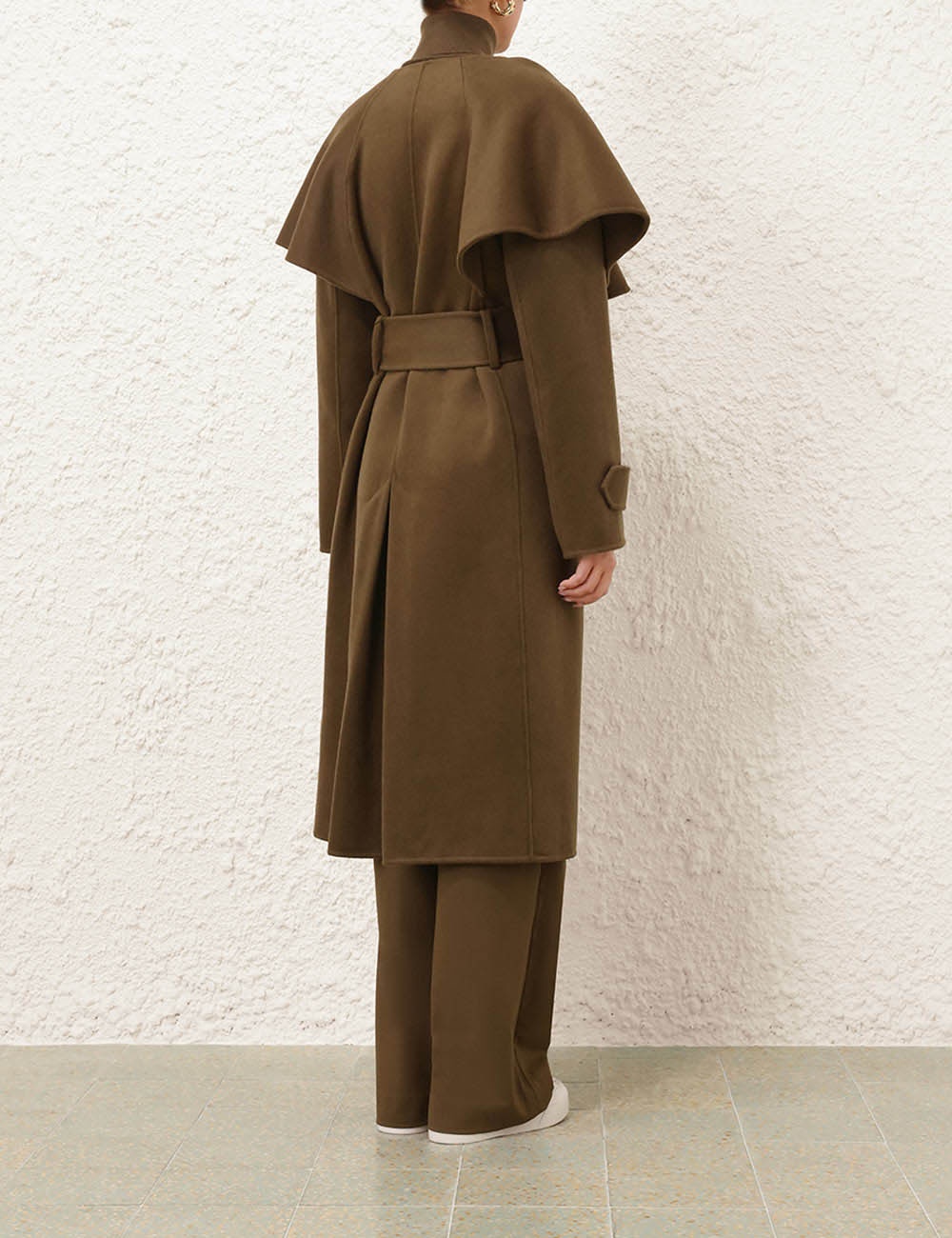 CRUSH LONG CAPE COAT - 4