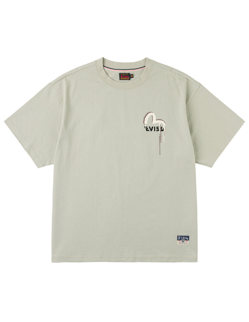 EVISU Graffiti Logo and Godhead Print T-shirt outlook